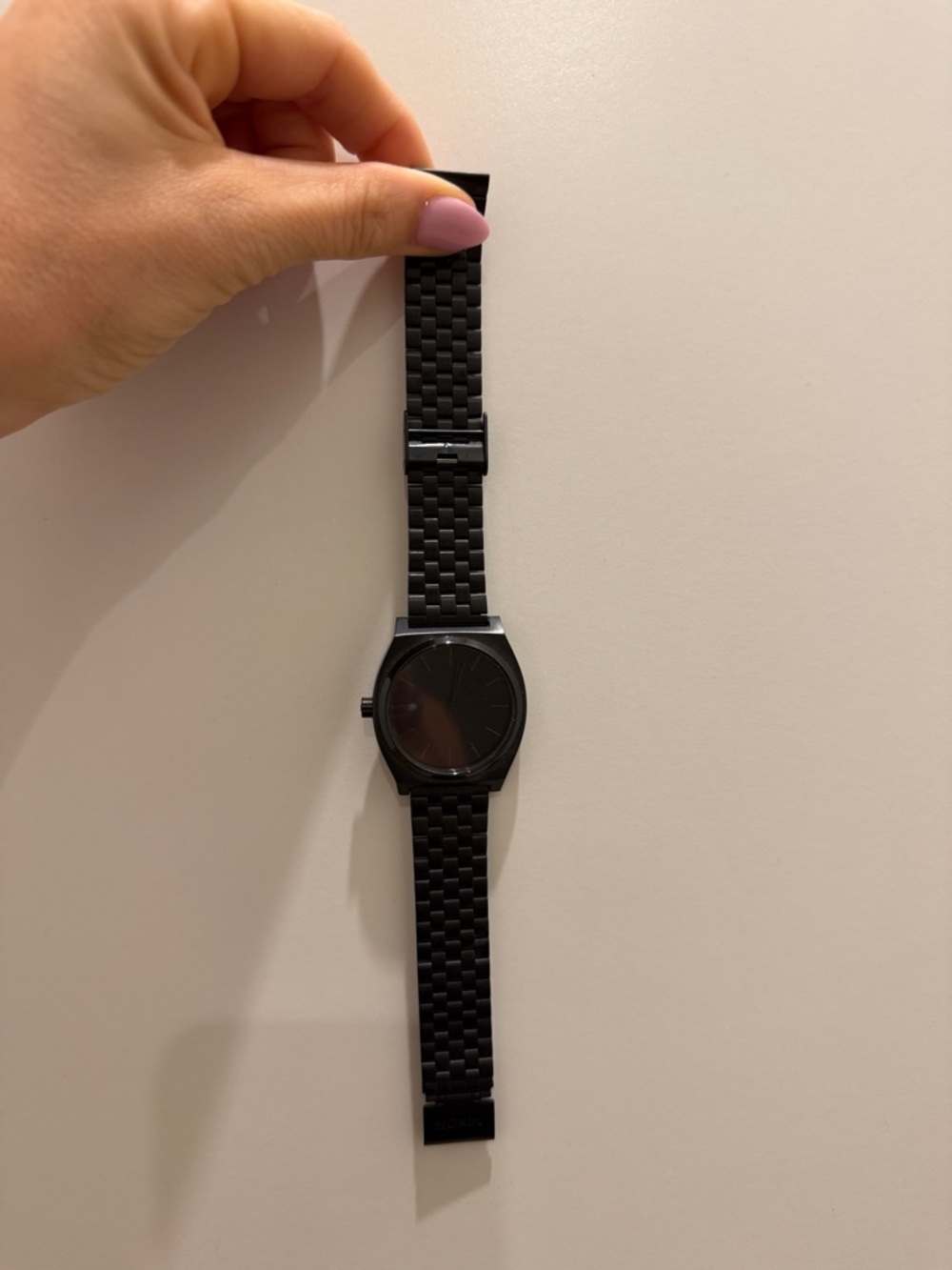 Nixon Black Stainless Steel Minimalist Watch